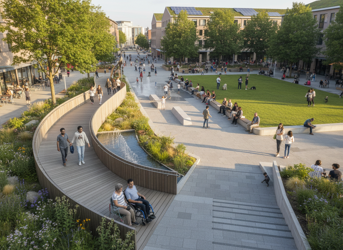 Un espace public vivant et accessible est utilisé naturellement par tous.